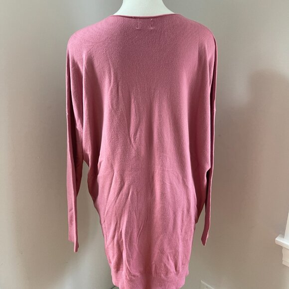 Dreamers By Debut V-Neck Long-Sleeved Tunic Sweater, Mauve, Size M/L.  NWOT! - Picture 3 of 5